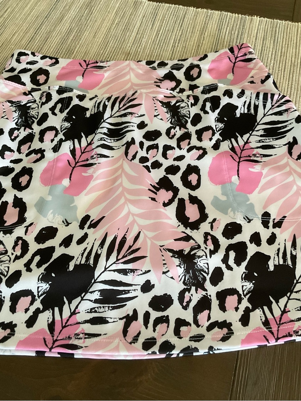 BSkinz  Pink, Black and White Tropical Panther Skort
